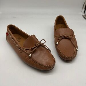 Marc Joseph New York Womens Leather Driving Loafers Tan Brazil  Women's Size 8